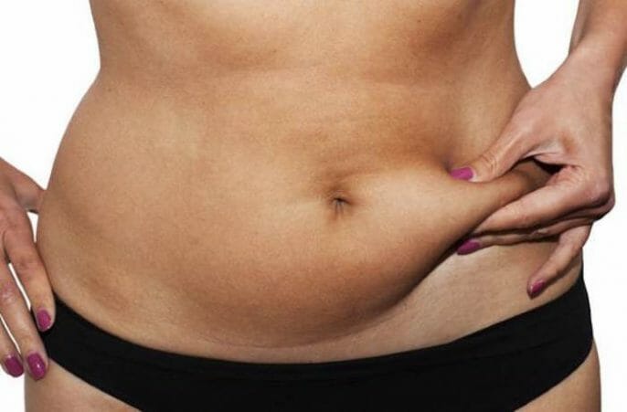 La pérdida de grasa abdominal después del embarazo